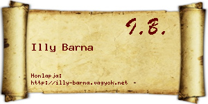 Illy Barna névjegykártya